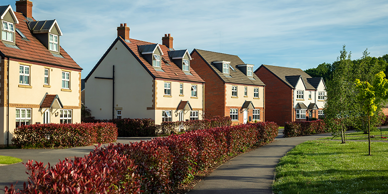 New-build housing estate in Bicester.